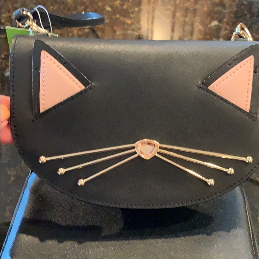 Kate Spade Jazz Things Up Cat Crossbody Wallet Bag